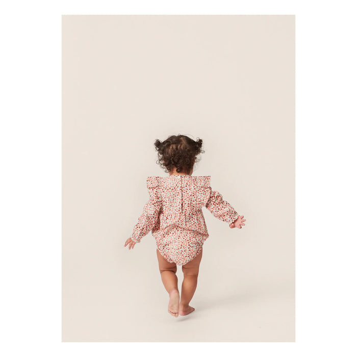 Bitsy Organic Cotton Floral Romper | Pink