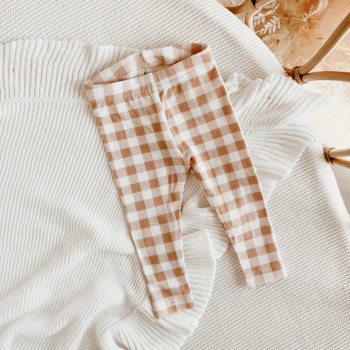 Caramel Gingham Leggings