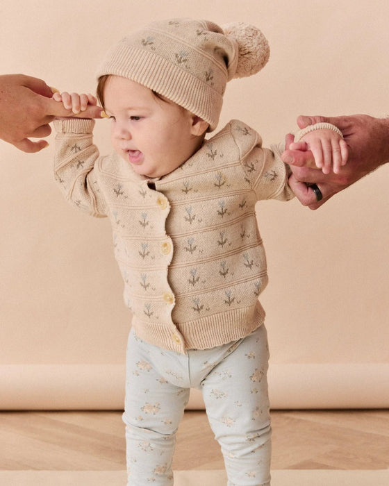 Penny Cardigan - Penny Flower Jacquard Dawn