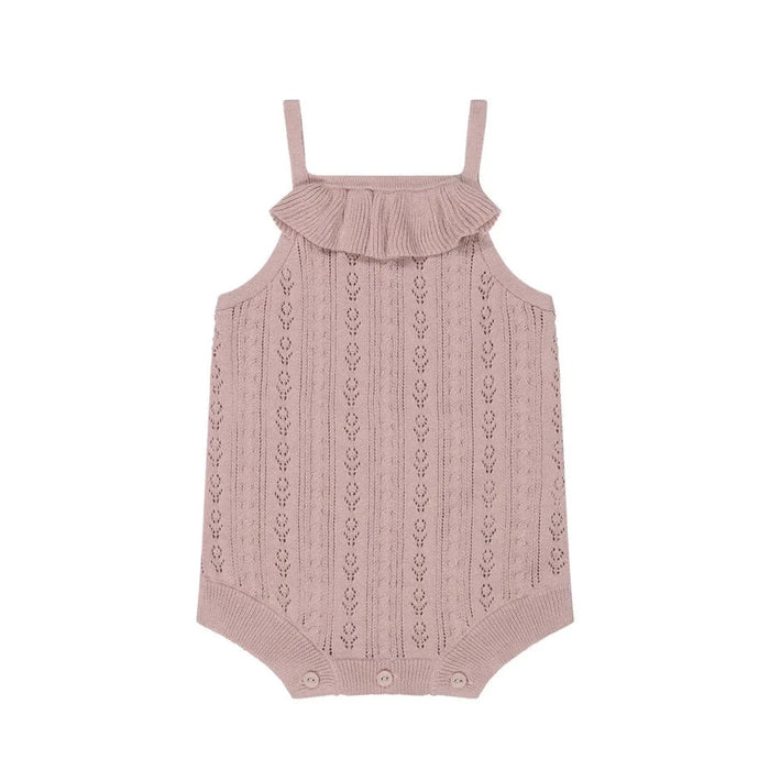 Avril Knit Playsuit - Powder Pink
