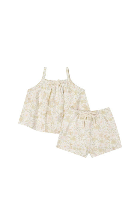 Organic Cotton Daisy May Singlet Pyjama Set - Mable Bunnies