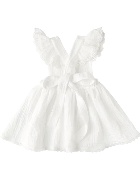 Ariella Pinafore Dress - Warm White