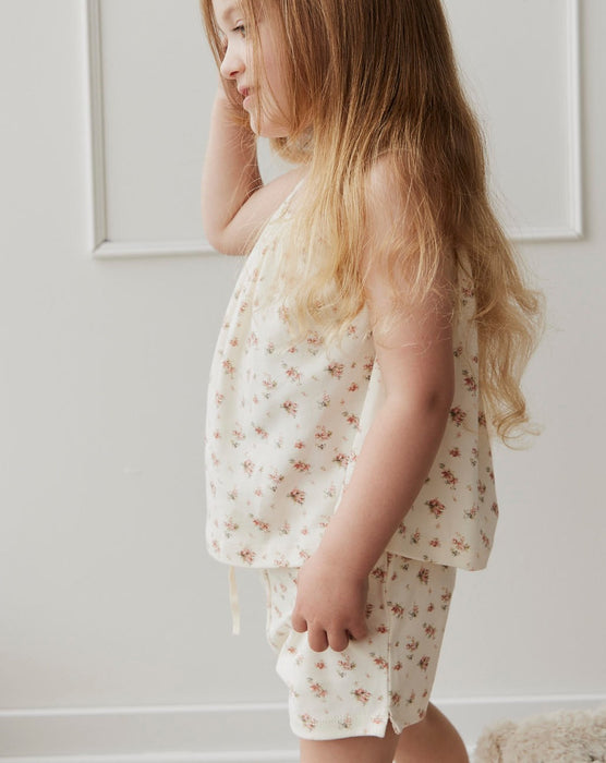 Organic Cotton Jeanie Singlet + Short - Mini Sweet Magnolia