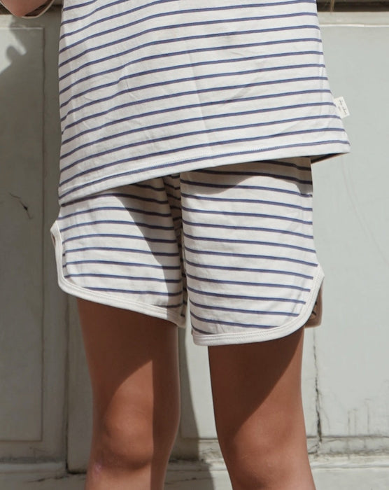 Lin Classic Shorts - Indigo Stripe