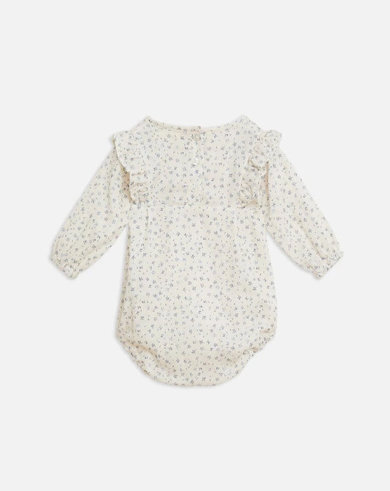 Long Sleeve Frill Bodysuit - Frost Blossom