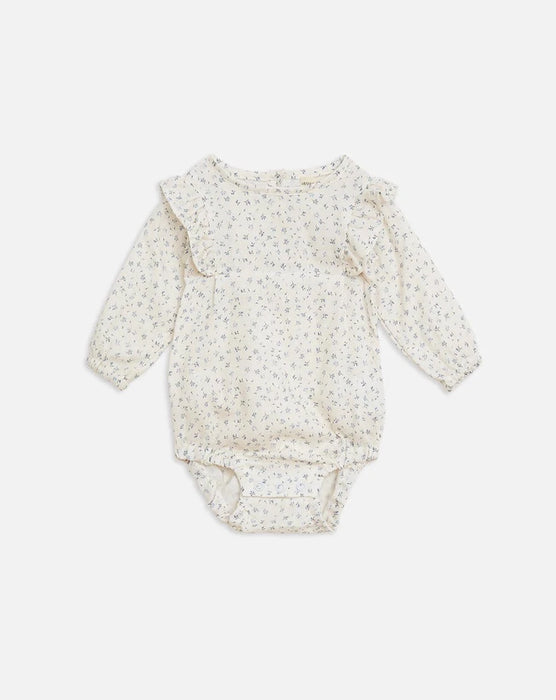 Long Sleeve Frill Bodysuit - Frost Blossom