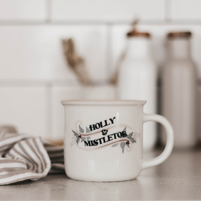 Holly & Mistletoe Ceramic Mug
