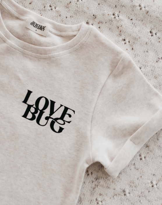 Love Bug Bodysuit/ Tee - Oatmeal