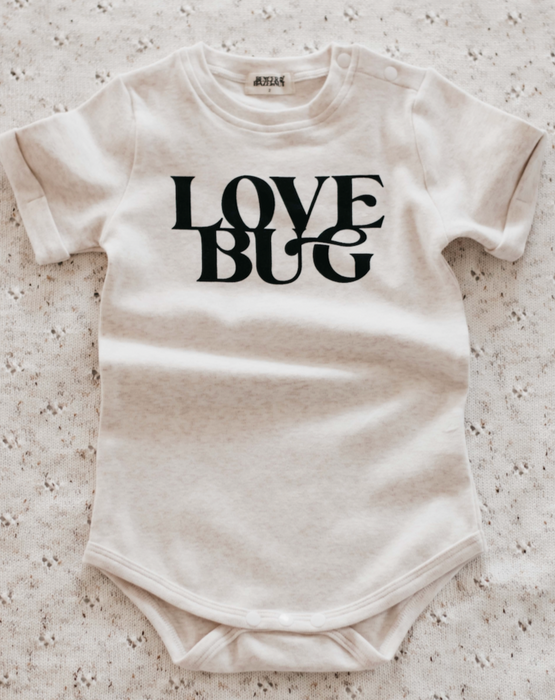 Love Bug Bodysuit/ Tee - Oatmeal